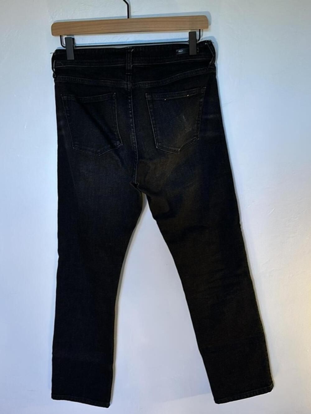Pilcro Slim Straight Jeans Women 27 Black Wash Anthropologie Denim - Picture 5 of 7